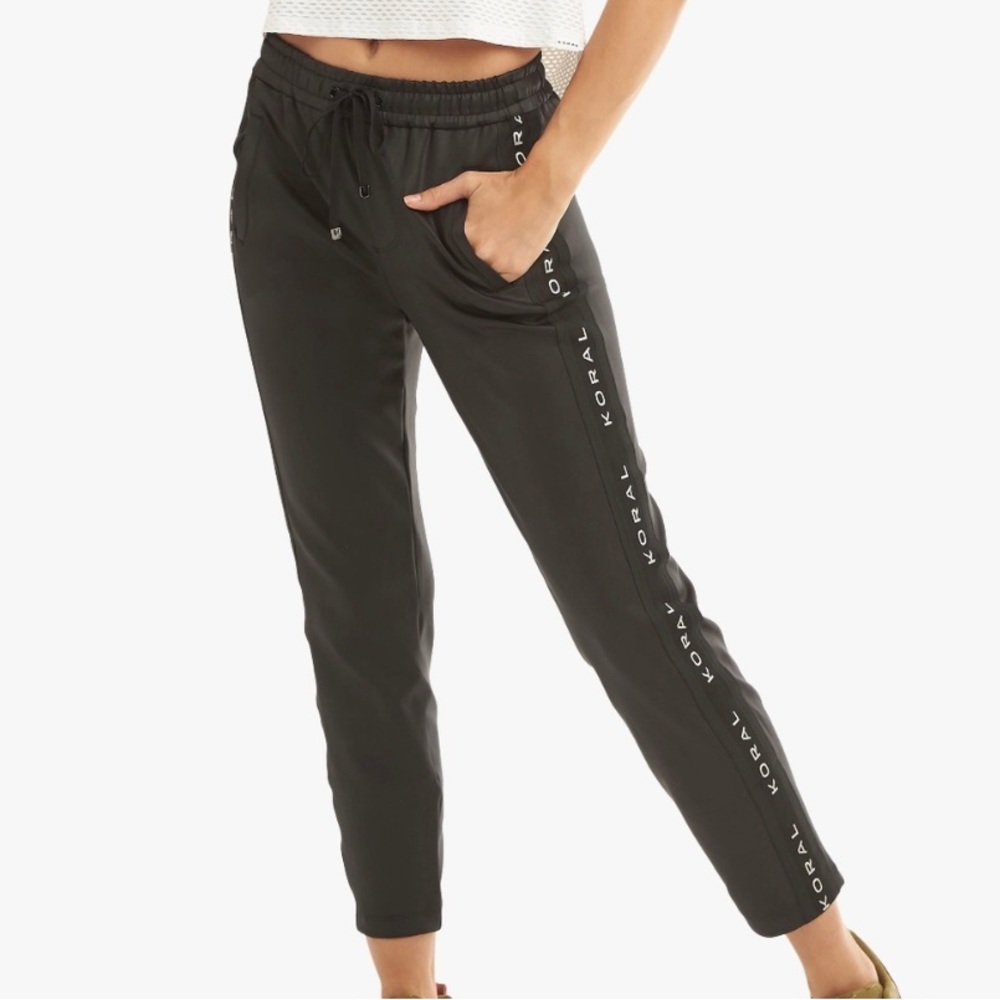 Koral Black Track Pants